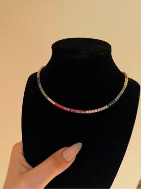 Rainbow Tennis Necklace